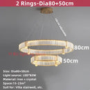 Modern double ring crystal ceiling chandelier living room light