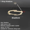 Modern double ring decorbites crystal ceiling chandelier living room