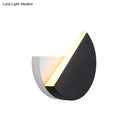 Modern double semicircle black & white wall lamp bedroom sconce