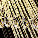 Modern double spiral staircase crystal ceiling chandelier loft light