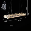 Modern double tier gold dimmalbe led crystal high ceiling chandelier