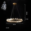 Modern double tier gold dimmalbe led crystal high ceiling chandelier