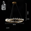 Modern double tier gold dimmalbe led crystal high ceiling chandelier