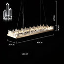 Modern double tier gold dimmalbe led crystal high ceiling chandelier