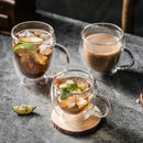 Modern double walled transparent glass cup – kitchen and dining room