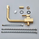 Modern dual outlet gold kitchen faucet with purified water outlet