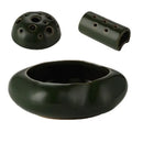 Modern earthy lotus seedpod ceramic incense burner living room decor