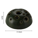 Modern earthy lotus seedpod ceramic incense burner living room decor