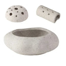 Modern earthy lotus seedpod ceramic incense burner living room decor