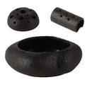 Modern earthy lotus seedpod ceramic incense burner living room decor