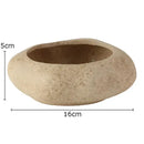 Modern earthy lotus seedpod ceramic incense burner living room decor