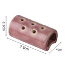 Modern earthy lotus seedpod ceramic incense burner living room decor