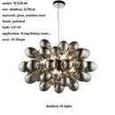 Modern elegant grape glass chandelier dining room pendant light