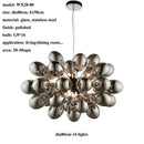 Modern elegant grape glass chandelier dining room pendant light