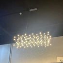 Modern elegant stainless steel geometric led chandelier dining room