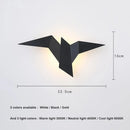 Modern elegant triangular led wall lamp for bedroom study