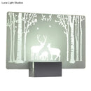 Modern elk forest wall lamp bedroom artistry lighting 110v 120v