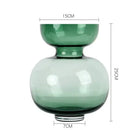 Modern emerald green gourd vase living room glass terrarium set