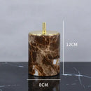 Modern emperador dark marble bathroom set with chrome accents