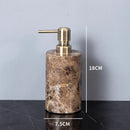Modern emperador dark marble bathroom set with chrome accents