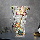 Modern enamel flower crystal glass vase living room decor