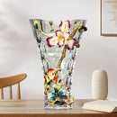 Modern enamel flower crystal glass vase living room decor