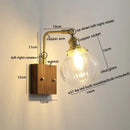Modern etched glass copper led wall lights bedroom sconce