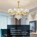 Modern european gold crystal ceiling chandelier living room