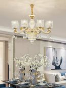 Modern european gold crystal ceiling chandelier living room