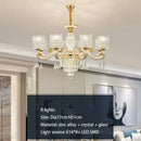 Modern european gold crystal ceiling chandelier living room