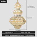 Modern european gold crystal villa chandelier hotel lobby pendant light