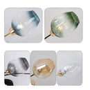 Modern faceted glass shade replacement for living room lamp cover