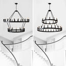 Modern Farmhouse Chandelier with 2-Tier Wagon Wheel and 36 Lights