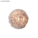 Modern feather material wall light grey & white bedroom sconce