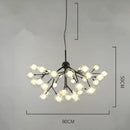 Modern firefly glass round ball chandelier dining room lighting
