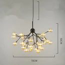Modern firefly glass round ball chandelier dining room lighting
