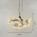 Modern firefly glass round ball chandelier dining room lighting