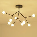 Modern firefly glass round ball chandelier dining room lighting