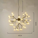 Modern firefly glass round ball chandelier dining room lighting