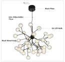 Modern firefly glass round ball chandelier dining room lighting