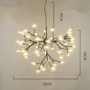 Modern firefly glass round ball chandelier dining room lighting