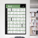Modern fitness canvas poster wall art set home gym training chart