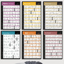 Modern fitness canvas poster wall art set home gym training chart