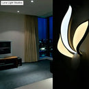 Modern flame simple acrylic led wall sconce bedroom white warm light