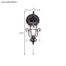 DecorBites™ Modern Flared Black Wall Lamp with Clear Glass Shade
