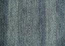 8x10 Hand Knotted Modern Geometric Trellis Scandinavian Blue, Ivory and Silver Wool Area Rug | TRDCP938810