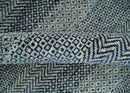 8x10 Hand Knotted Modern Geometric Trellis Scandinavian Blue, Ivory and Silver Wool Area Rug | TRDCP938810