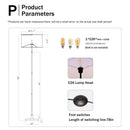 Modern Floor Lamp with Beige Fabric Shade for Living Room & Bedroom