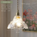 Modern fluted brass glass pendant light for dining room