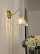 Modern fluted brass glass pendant light for dining room